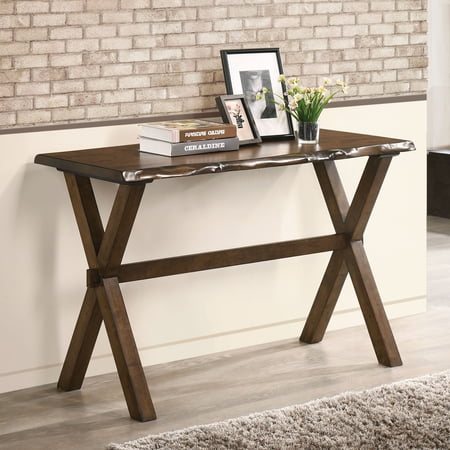 Furniture of America Mav Transitional Walnut 47-inch Solid Wood Sofa Table by