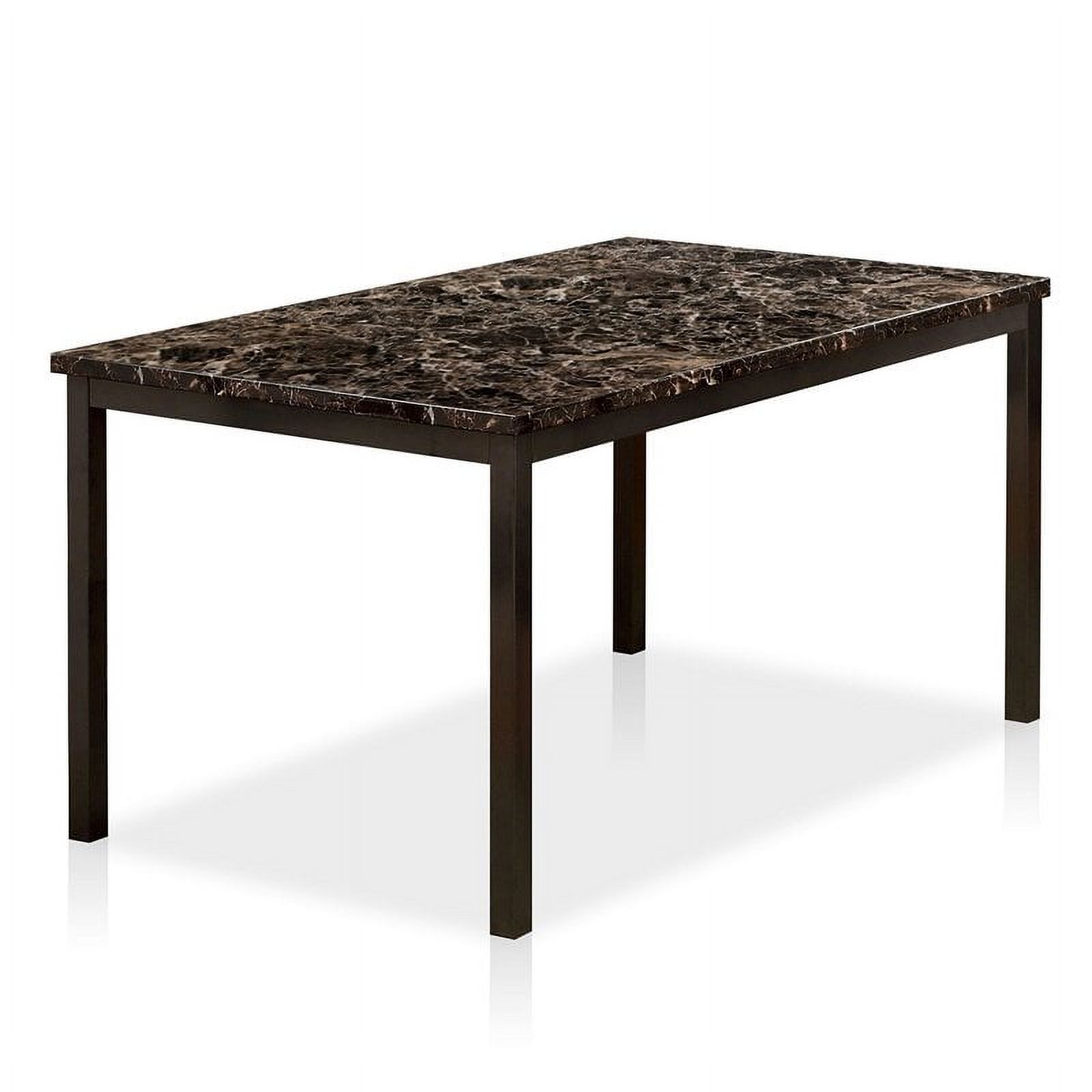 Furniture of America Maxson Transitional Metal 48-Inch Dining Table in Black - image 1 of 10