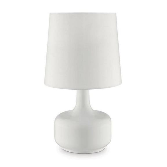 Furniture of America Megan Modern Metal Base Table Lamp in White