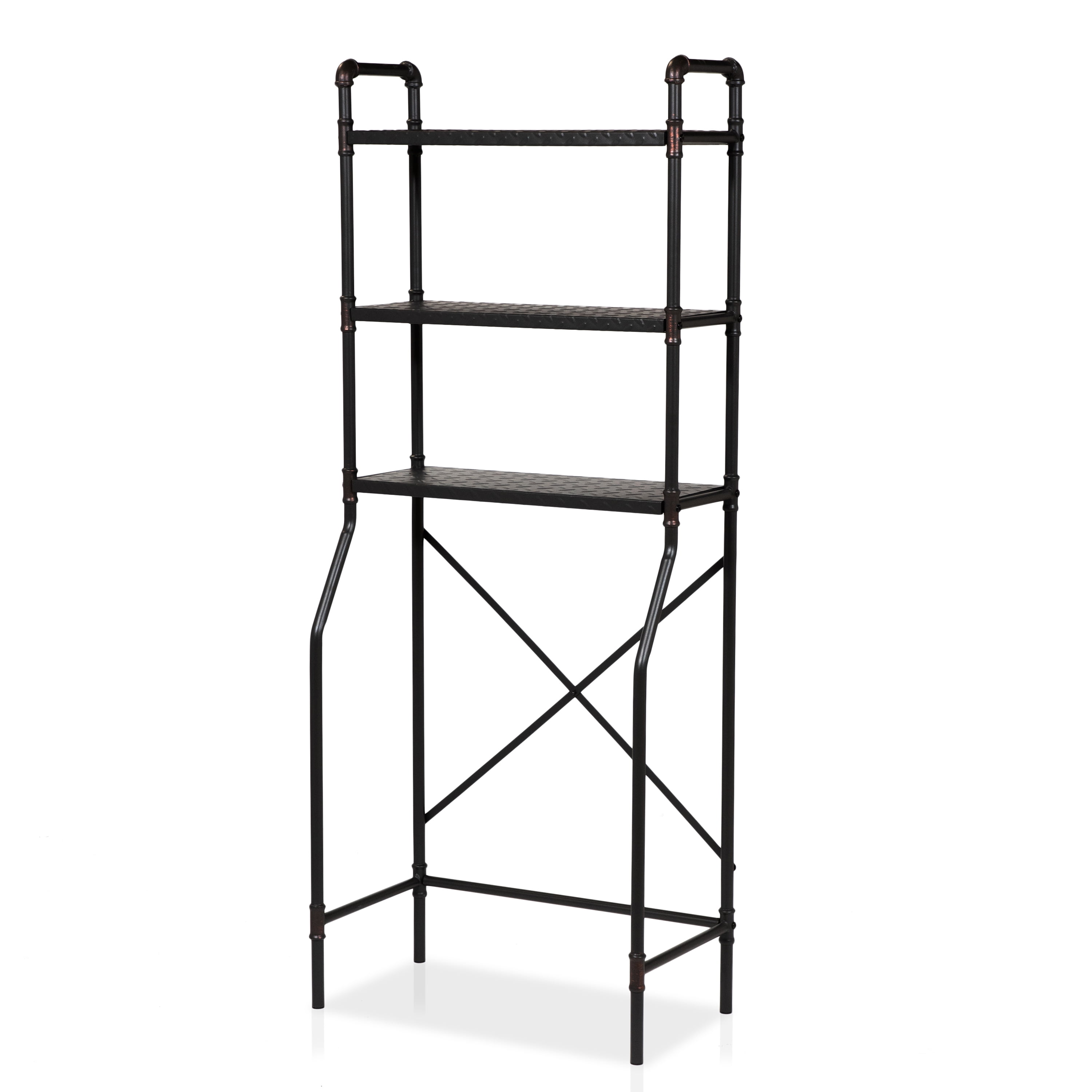 Furniture of America Melville 14"W x 26.25"D x 64.75"H 3-Shelf Bathroom ...