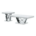 thumbnail image 1 of Furniture of America Mersa Glam Metal 2-Piece Coffee Table Set in Chrome, 1 of 9