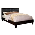 thumbnail image 1 of Furniture of America Mevea Faux Leather Queen Platform Bed in Espresso, 1 of 7