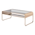 thumbnail image 1 of Furniture of America Mexller Contemporary Glass Top Coffee Table in Gold, 1 of 7