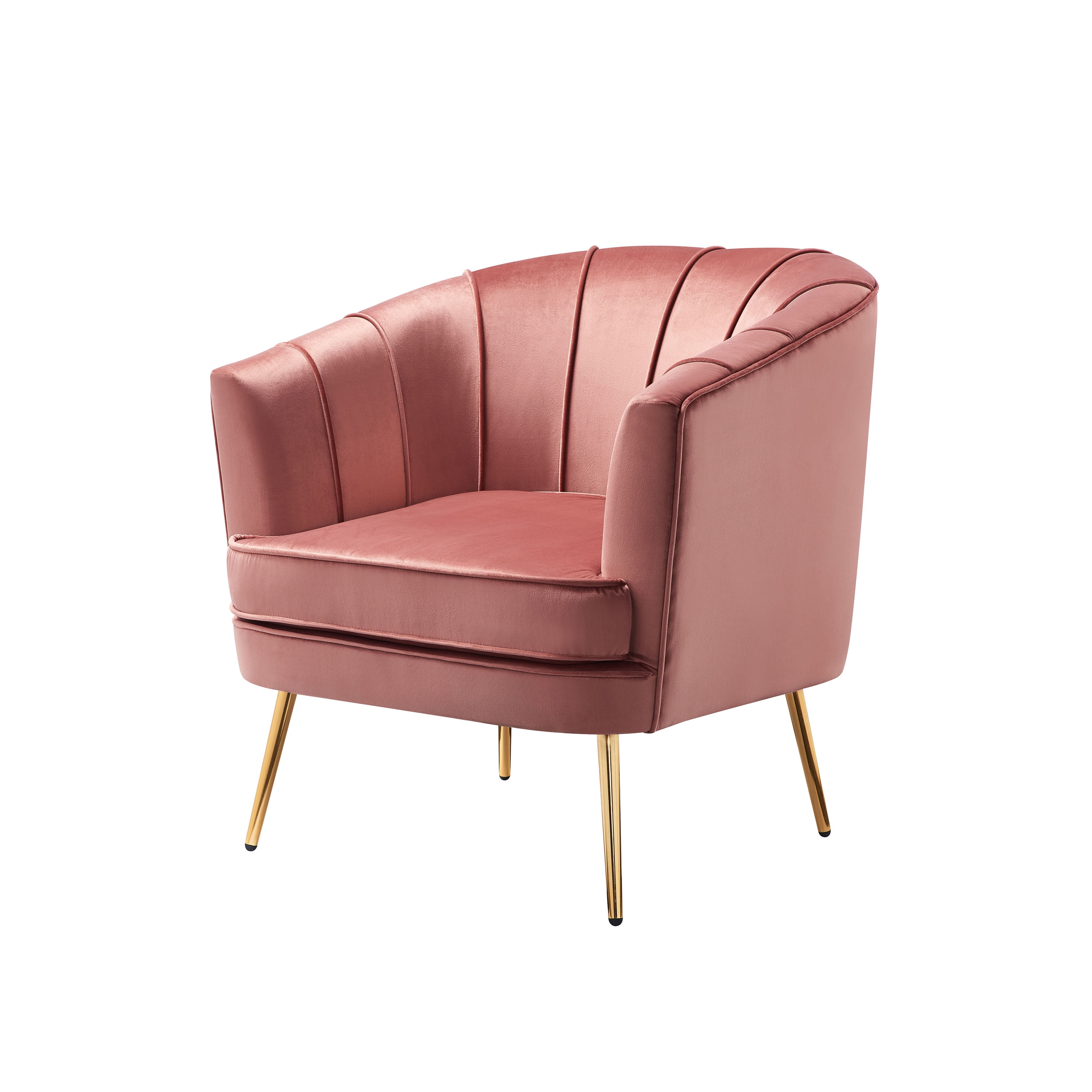 Furniture of America MidCentury Fabric Endel Accent Chair, Orange