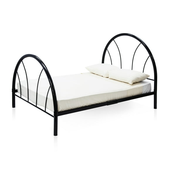 Furniture of America Miko Contemporary Metal Platform Bed, Full, Black