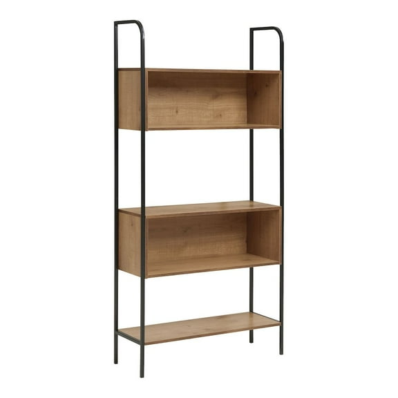 Furniture of America Milan Distressed Oak Accent Bookcase with 5 Shelves