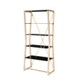 thumbnail image 1 of Furniture of America Abair Contemporary Glass Shelves Bookcase in Gold, 1 of 5