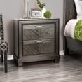 thumbnail image 1 of Furniture of America Moso Contemporary Espresso Wood 2-Drawer Nightstand by, 1 of 5