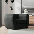 thumbnail image 1 of Furniture of America Nallia Tuxedo Indoor Boucle Fabric Armchairs & Accent Chairs, Black, 1 of 12