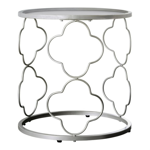 Furniture of America Nellie Transitional Metal End Table in Champagne Gold