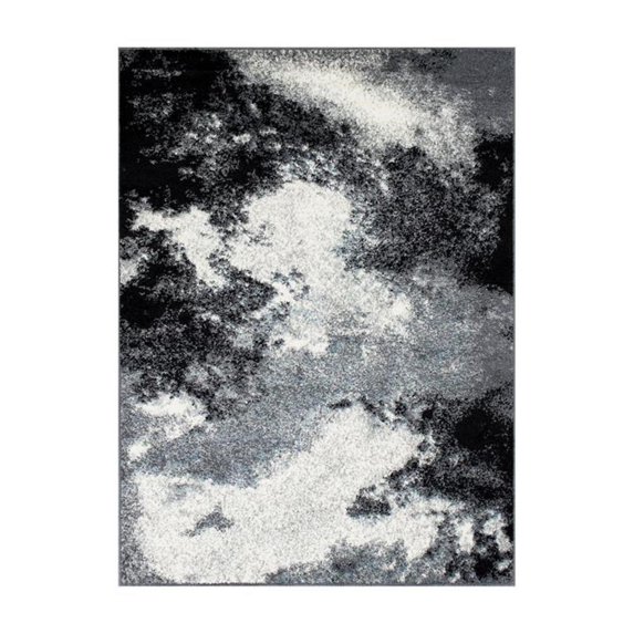 Furniture of America Nicolette Contemporary Fabric 5'x7' Area Rug in Gray