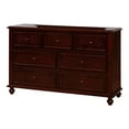 thumbnail image 1 of Furniture of America Noell Solid Wood 7-Drawer Dresser in Dark Walnut, 1 of 2