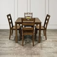 thumbnail image 1 of Furniture of America Nolan 5-Piece Transitional Solid Wood Indoor Dining Table Set, Walnut, 1 of 9