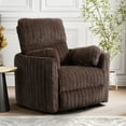 thumbnail image 1 of Furniture of America Nyra Chenille Power Swivel Glider Recliner with 2 Pillows for Living Room and Bedroom, Chocolate Brown, 1 of 17