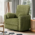 thumbnail image 1 of Furniture of America Nyra Chenille Power Swivel Glider Recliner with 2 Pillows for Living Room and Bedroom, Olive Green, 1 of 15