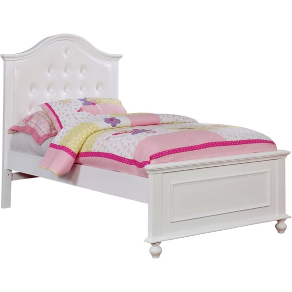 Furniture of America Oscar Platform Bed, Twin, White