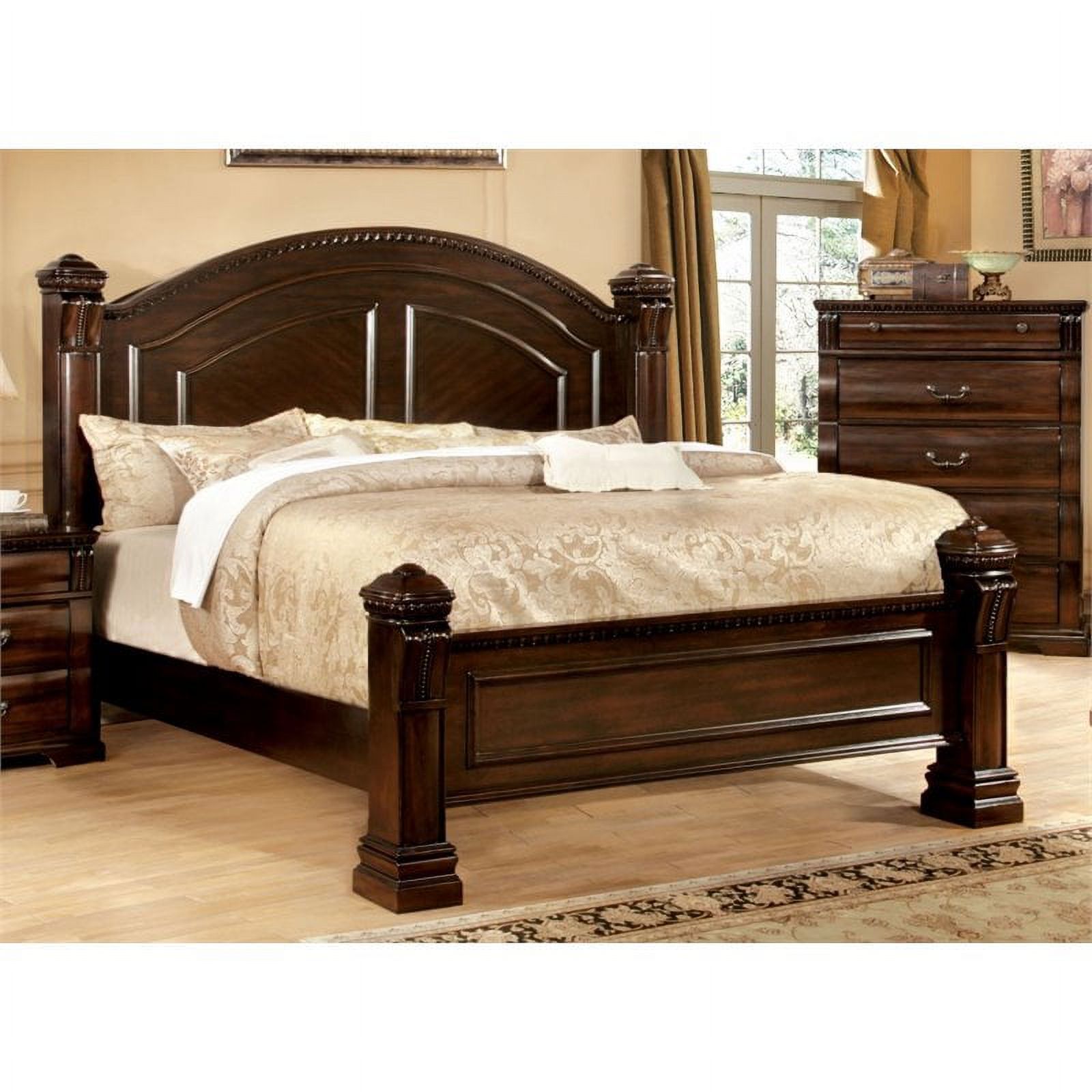 Furniture of America Violeta Platform Bed, Queen, Dark Cherry - Walmart.com