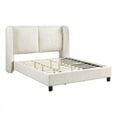 thumbnail image 1 of Furniture of America Paent Fabric Upholstered Platform Queen Bed in Beige, 1 of 11