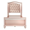 thumbnail image 1 of Furniture of America Paisley Contemporary Wood Twin Panel Bed in Rose Gold, 1 of 8