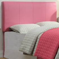 Furniture of America Pamela Faux Leather Pink Full to Queen Kids Headboard