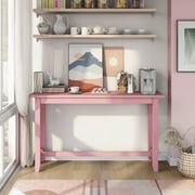 Furniture of America Paro Counter Height Table with USB, Pink