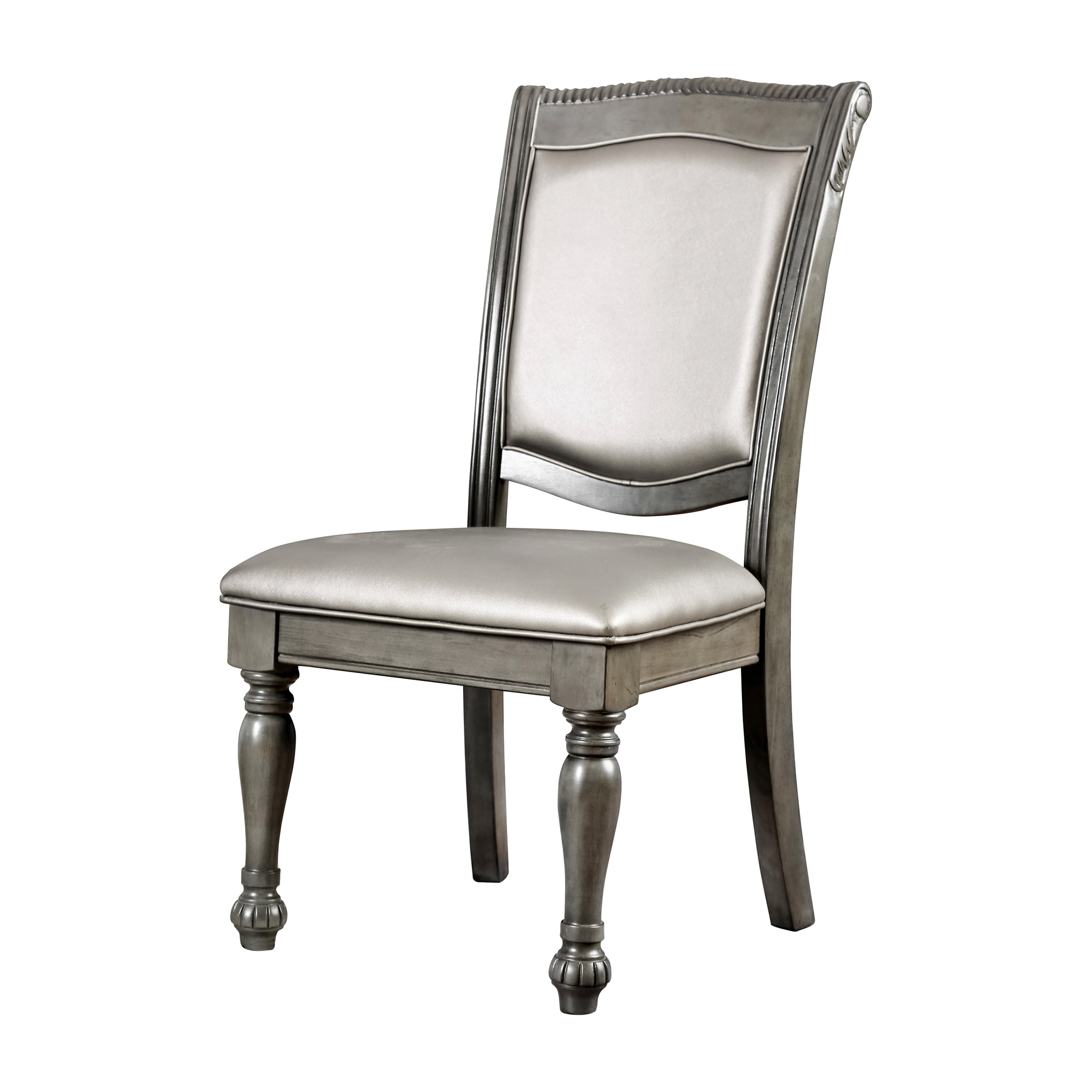 Furniture of America Paxton Padded Dining Side Chairs - Set of 2, Gray