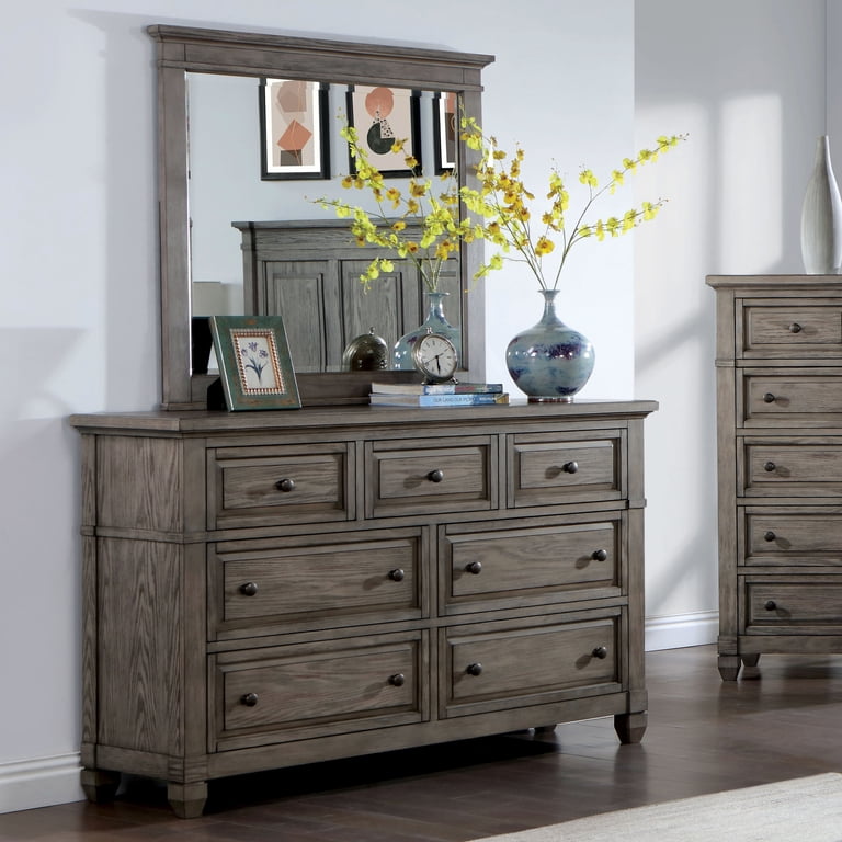 slim fit dress slacks Coaster Furniture - Leighton Metallic Mercury Dresser and Mirror