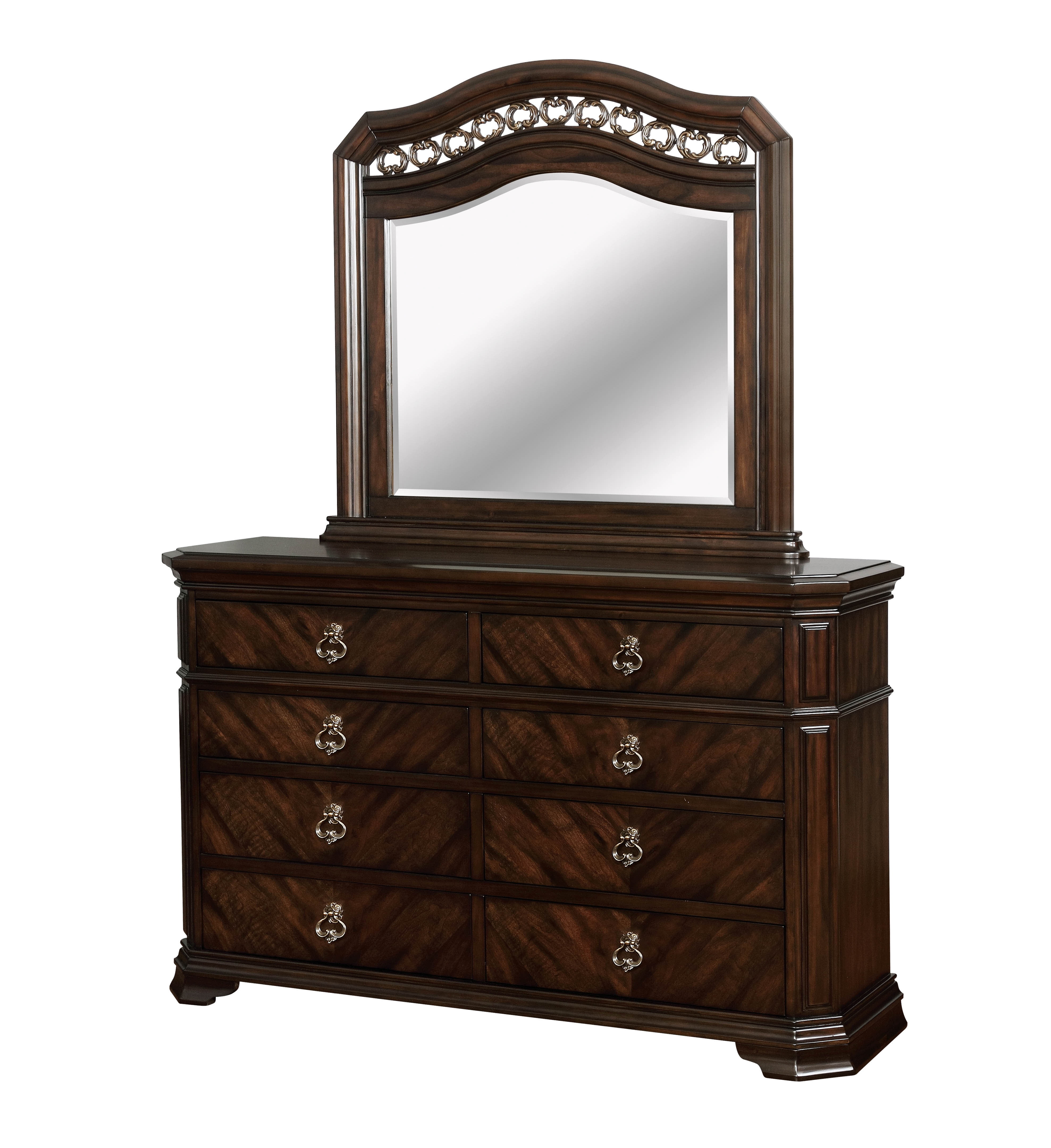Furniture of America Petersen Traditional Dresser and Mirror