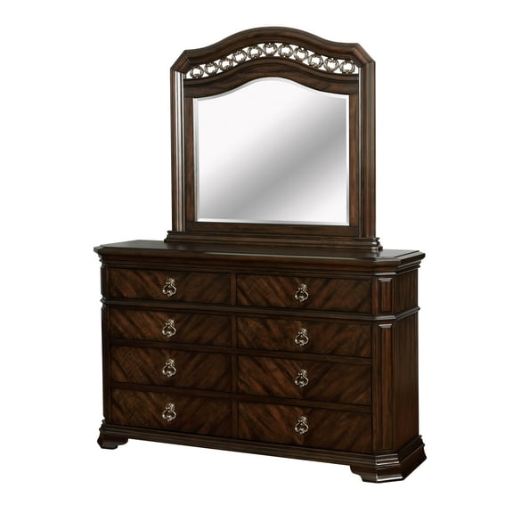 Furniture of America Petersen Traditional Dresser and Mirror