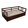 thumbnail image 1 of Furniture of America Piat Wood Daybed with 2-Drawer, Twin, Espresso, 1 of 6