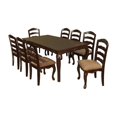 thumbnail image 1 of Furniture of America Pienne 9-Piece Dark Walnut Wood Carved 78-Inch Dining Set, 1 of 7
