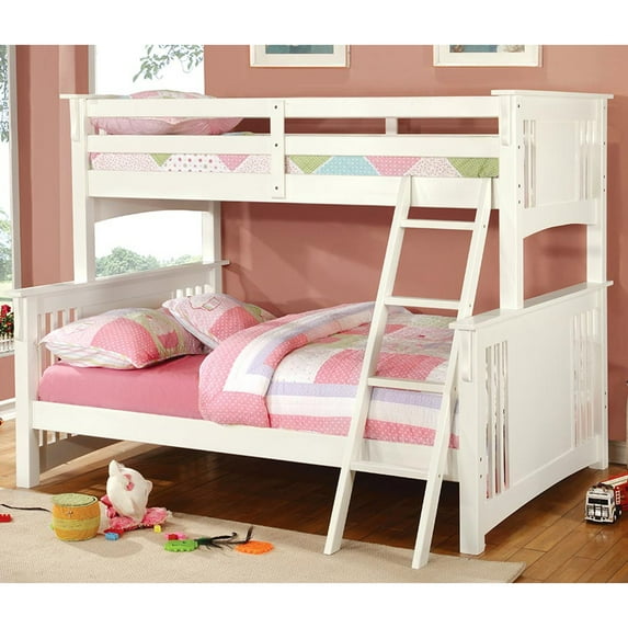 Furniture of America Piper Bunk Bed, Twin/Full, White