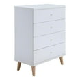 thumbnail image 1 of Furniture of America Pives Mid-Century Modern Wood 4-Drawer Chest in White, 1 of 7