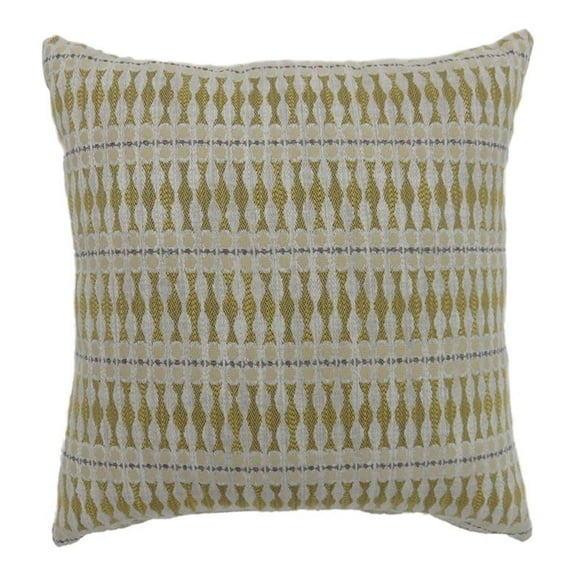 Furniture of America Plenley Fabric Large Throw Pillow in Yellow (Set of 2)