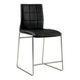 thumbnail image 1 of Furniture of America Poipen Black Faux Leather Counter Height Chairs (Set of 2), 1 of 4