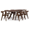 thumbnail image 1 of Furniture of America Pradan 7-Piece Solid Wood Dining Table Set in Rich Walnut, 1 of 17