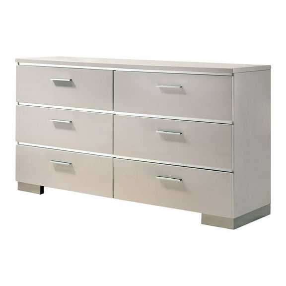 Furniture of America Quaker Contemporary Wood Dresser in White