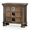 thumbnail image 1 of Furniture of America Racha Transitional Wood 3-Drawer Nightstand in Natural Tone, 1 of 8