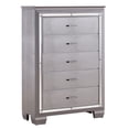 thumbnail image 1 of Furniture of America Rachel Contemporary Solid Wood 5-Drawer Chest in Silver, 1 of 4