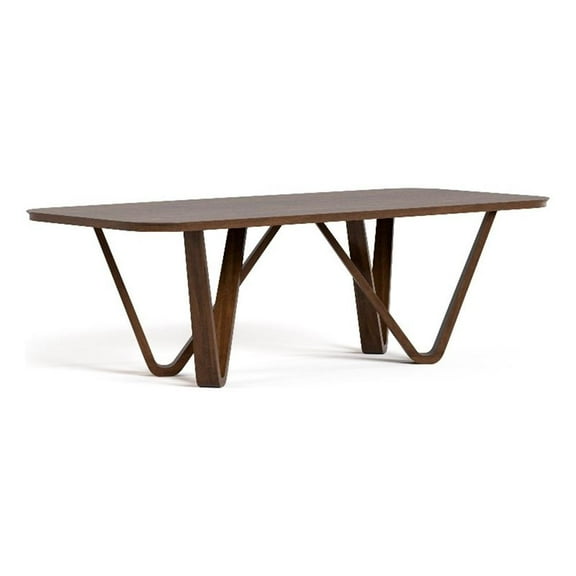Furniture of America Ralmon Solid Wood Dining Table in Rich Walnut