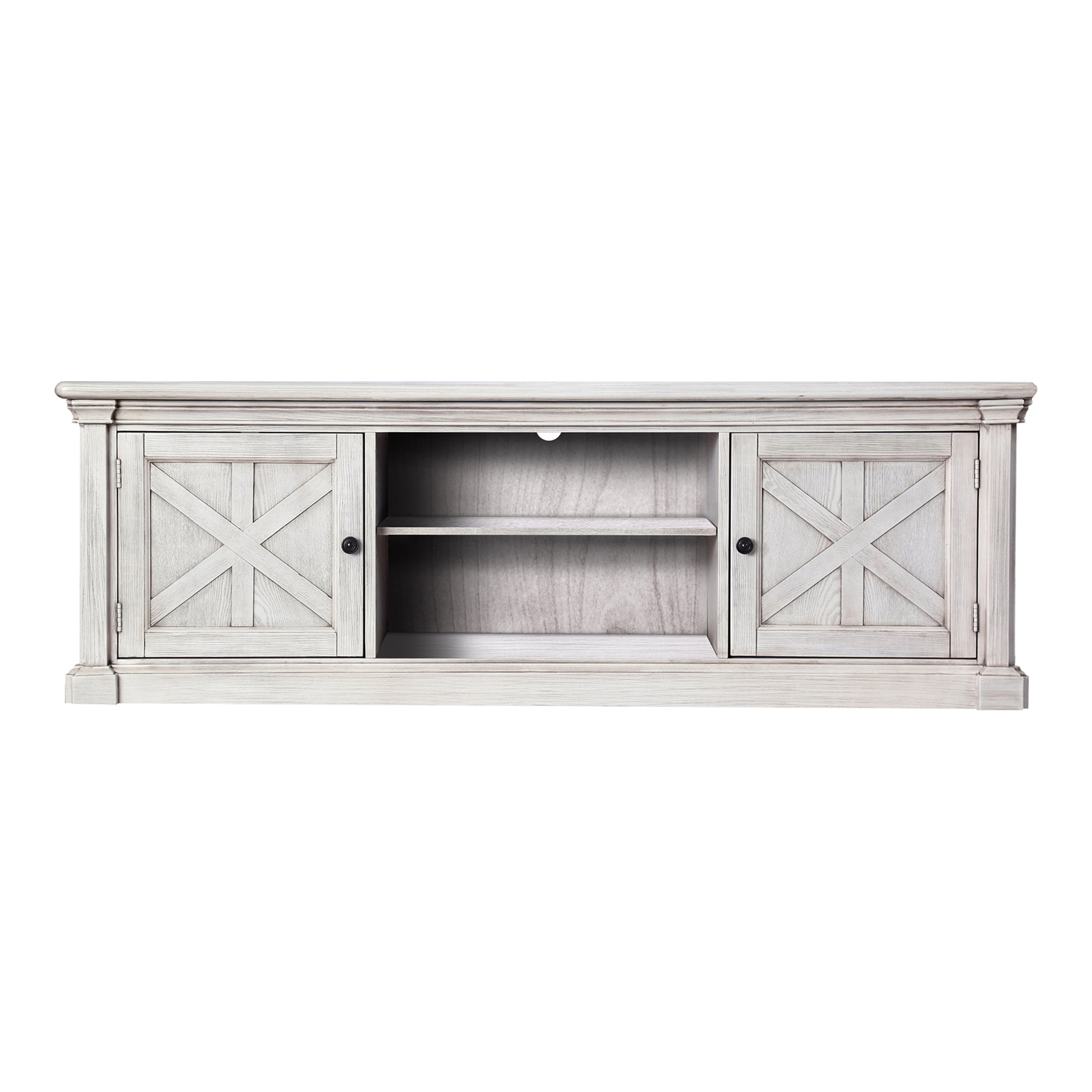 Furniture of America Randall TV Stand for TVs up to 80", Antique White
