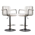 thumbnail image 1 of Furniture of America Reiley Metal Adjustable Barstool in White (Set of 2), 1 of 13