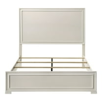 Furniture of America Rein Adult Queen Solid Wood Panel Bed, White