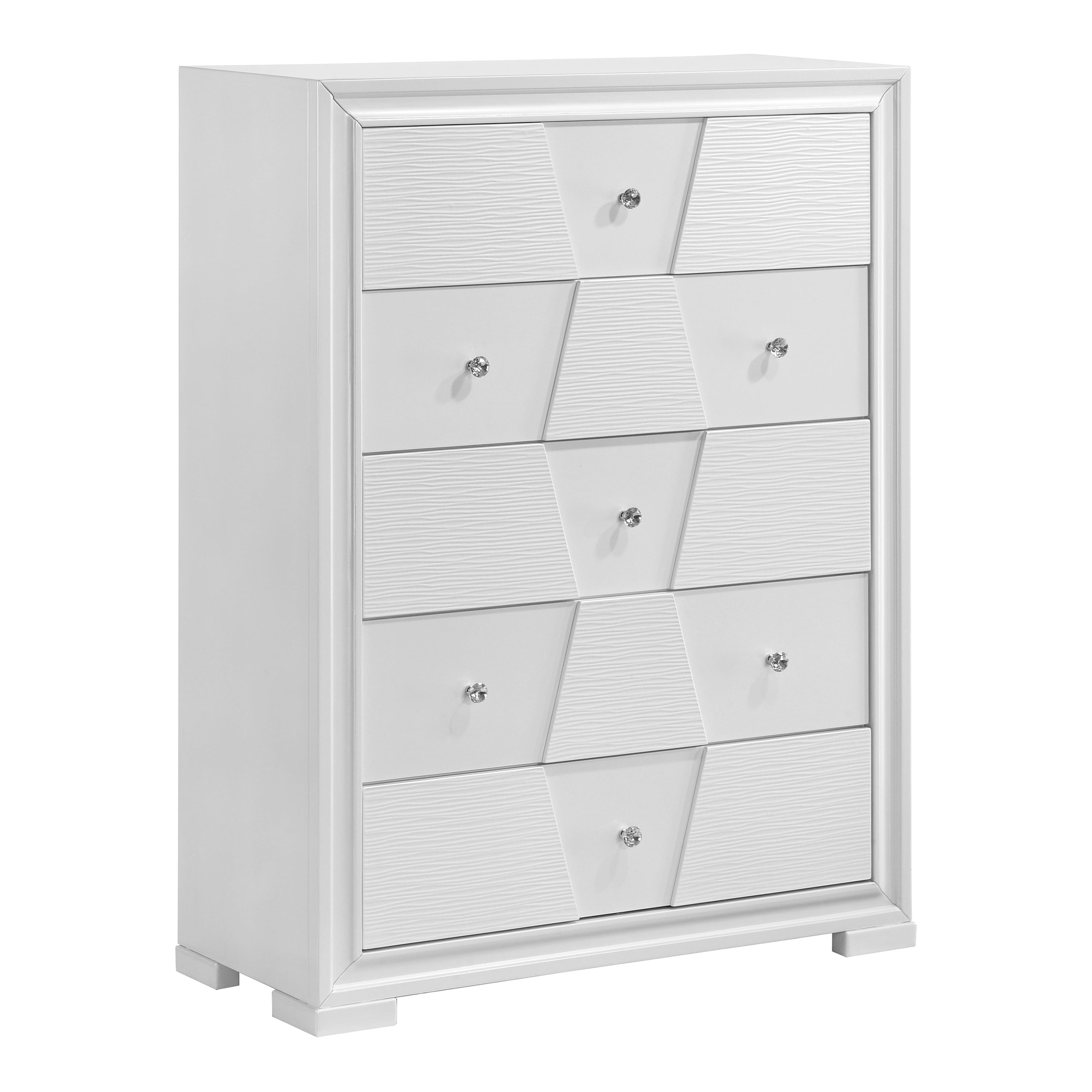 Furniture of America Rein Modern 5-Drawer Vertical Dresser, White