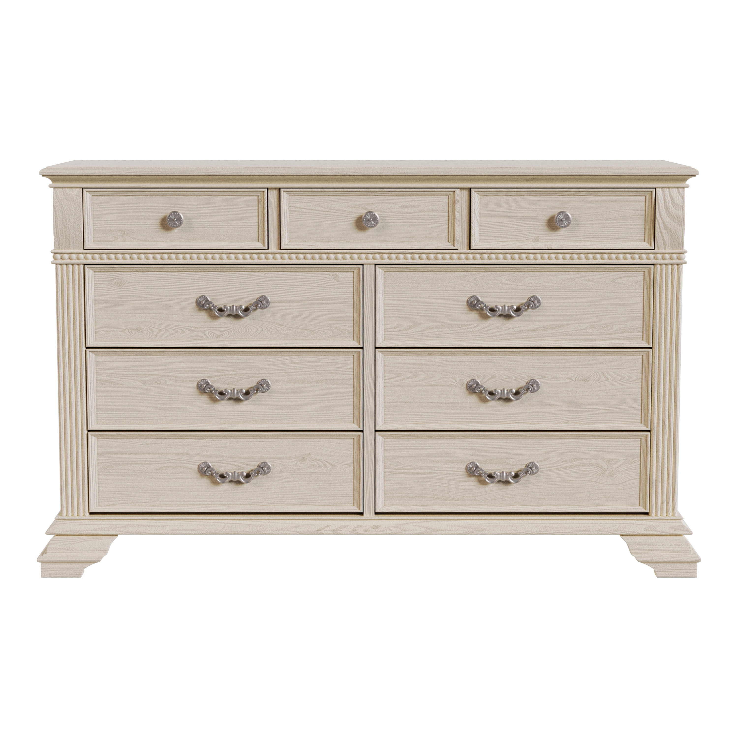 Furniture of America Rendy Adult Traditional 9-Drawer Dresser, White