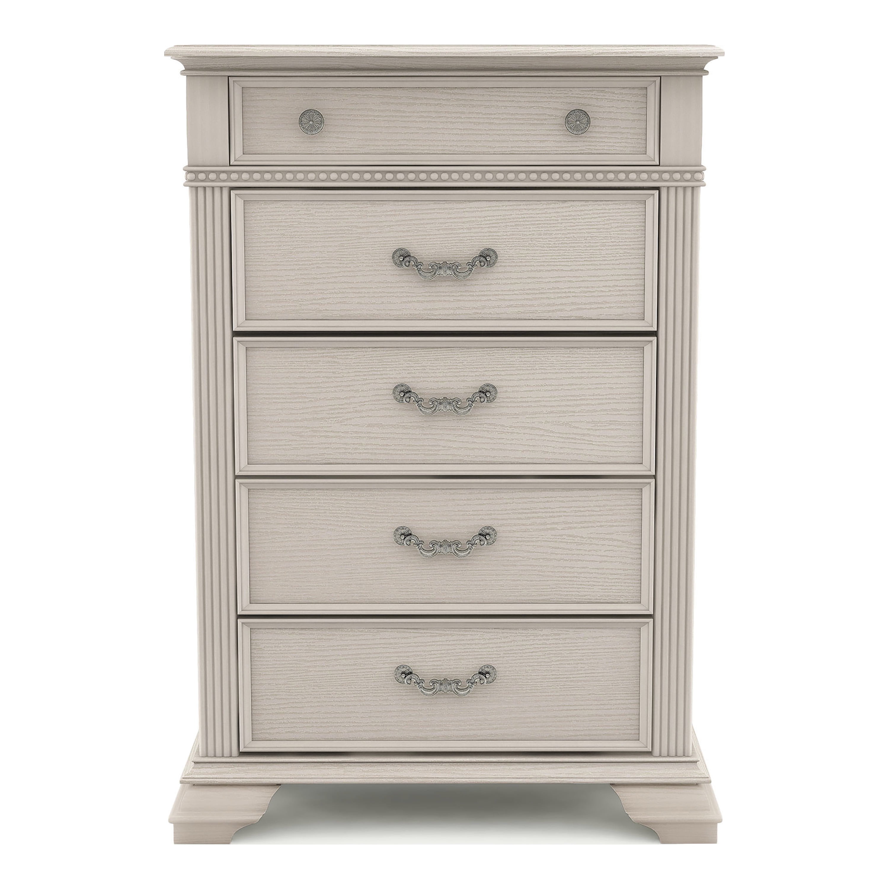 Furniture of America Rendy Adult Traditional 5-Drawer Vertical Dresser, White