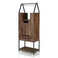 thumbnail image 1 of Furniture of America Reon Multi-Storage Wine Cabinet, Light Hickory, 1 of 7