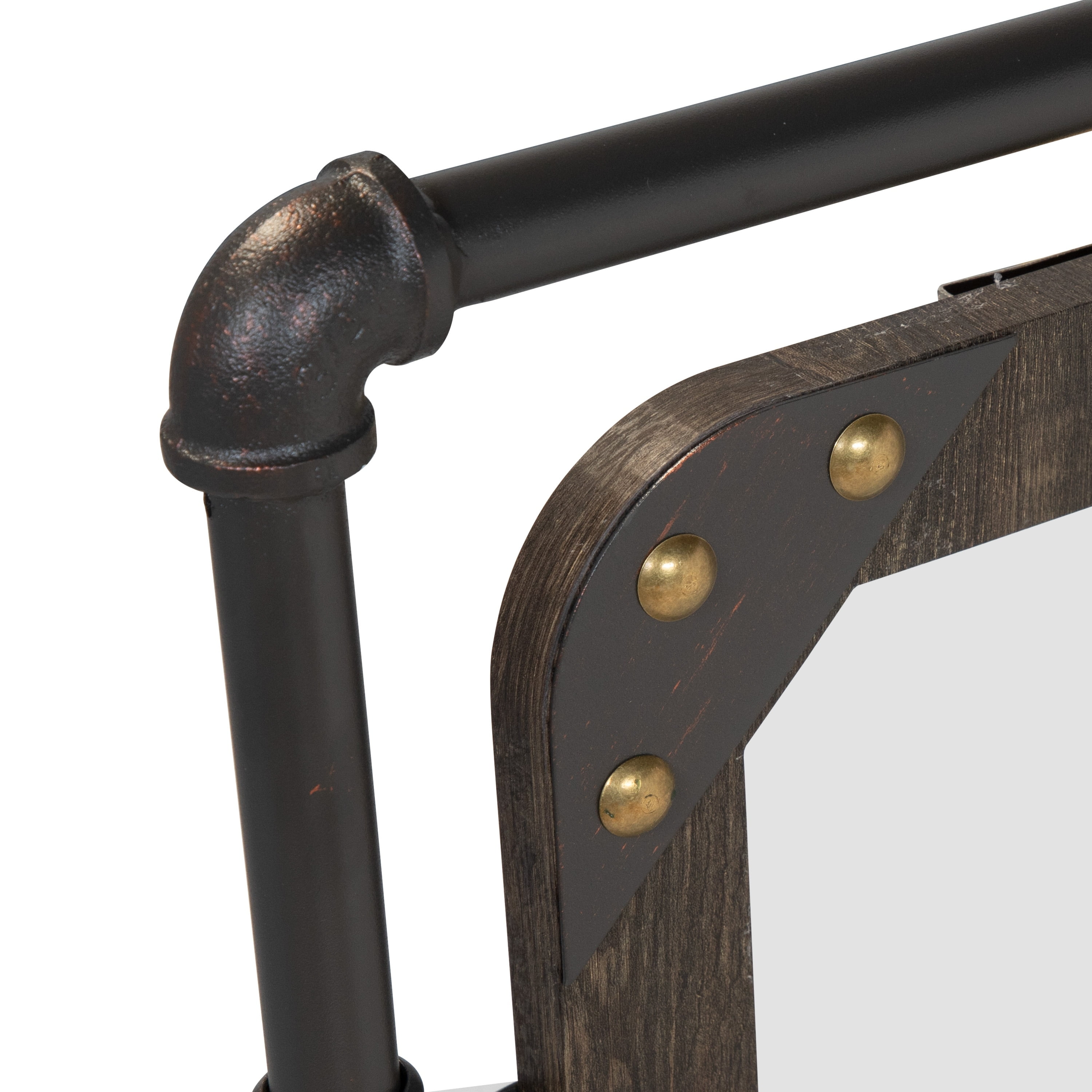 Furniture of America Revo Industrial 31inch Metal Floating Wall Mirror