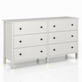 thumbnail image 1 of Furniture of America Reyes Rustic Wood 6-Drawer Dresser in White, 1 of 8