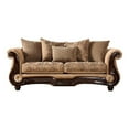 thumbnail image 1 of Furniture of America Rhodes Traditional Chenille Sofa in Gold and Bronze, 1 of 7